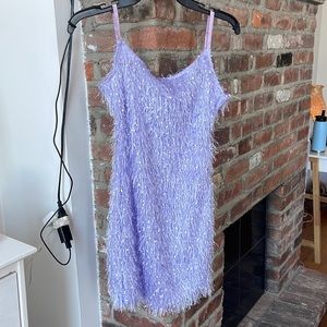 Purple fringe dress